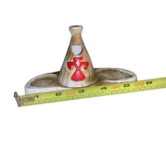 Native Americans and Teepee Salt and Pepper 3 piece Shaker Set vintage - Picture 7 of 16